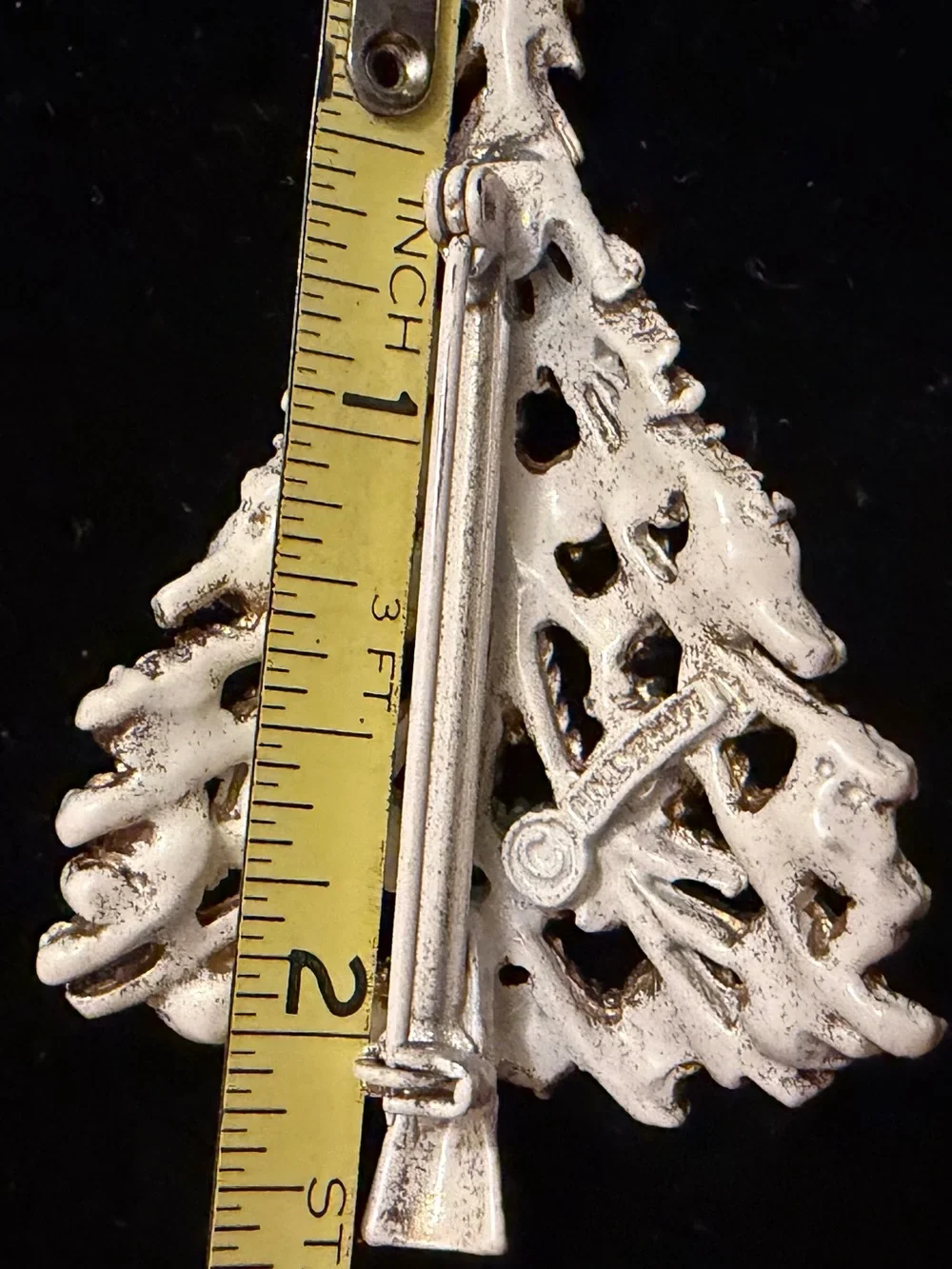 Rare Vintage Hollycraft Rhinestone Christmas Tree Brooch Pin Signed